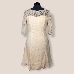 Eliza J White Lace Dress